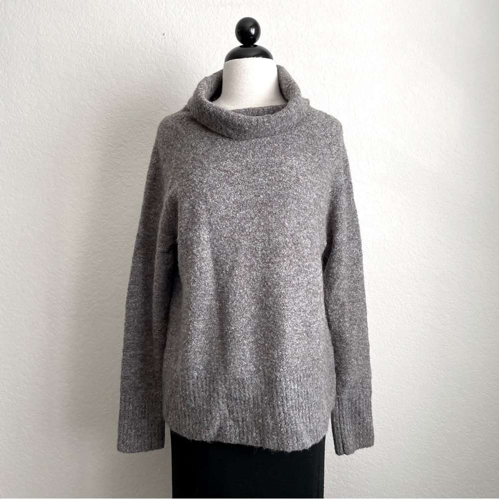 L.L.Bean Ragg Wool Blend Turtleneck Pullover Sweater